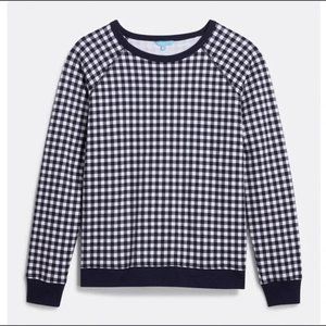 Navy Draper James Gingham Sweatshirt
